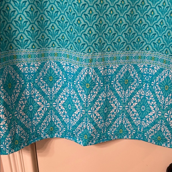 Talbots Cabana Life Embroidered Aqua Sleeveless Tunic Dress Sz M - Picture 3 of 7